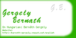 gergely bernath business card